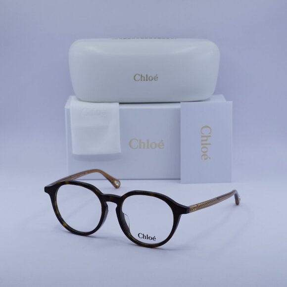 Chloe CH0012OA 004 Round Eyeglasses 50mm - Havana/Brown - Picture 6 of 11